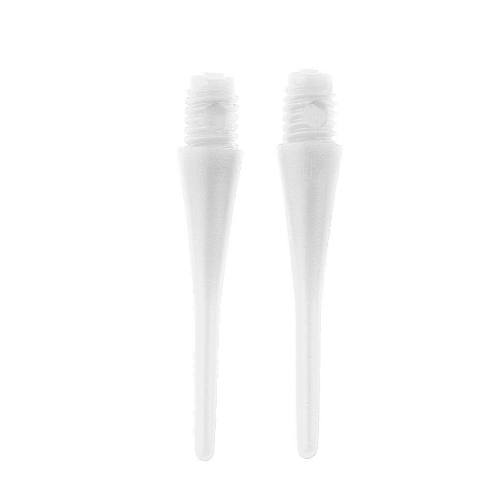 100 Pcs Dart Soft Tips Points 2BA Standard Darts Shaft Needle White