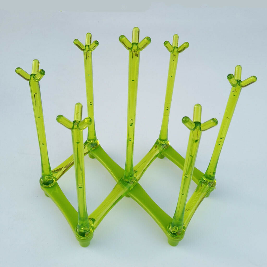 Foldable Bottle Drying Rack Drinking Glass Bottle Drainer Stand Dryer Tree