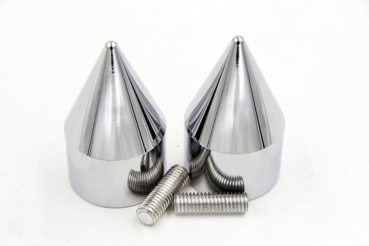 Spike Bar Ends for Kawasaki Ninja 250 500 ZX600 ZX6 636 ZZR600 ZX6R ZX6RR Chrome