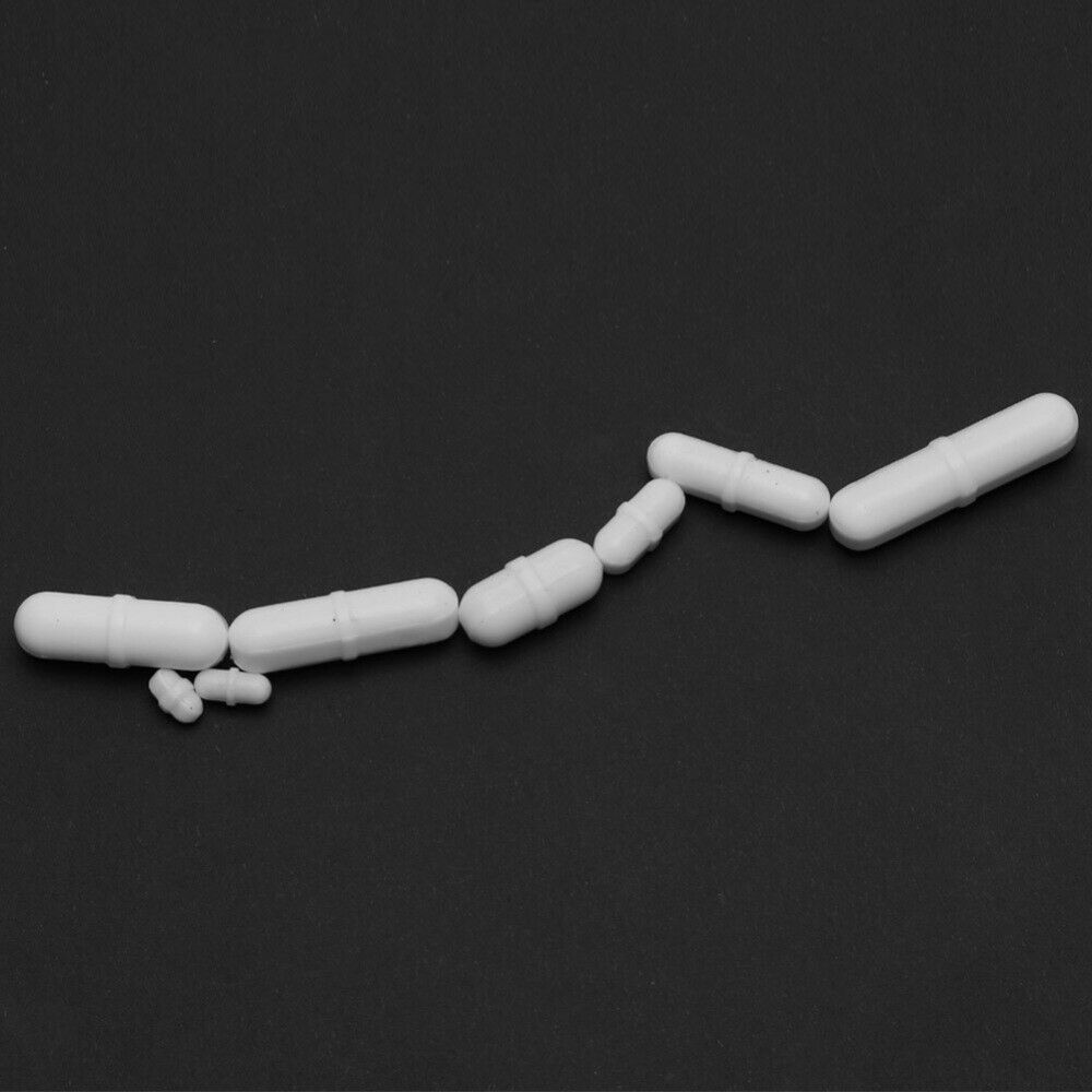 8Pcs PTFE Magnetic Stirrer Mixer Stir Bar B Type Rod Bead Spin Cylinder