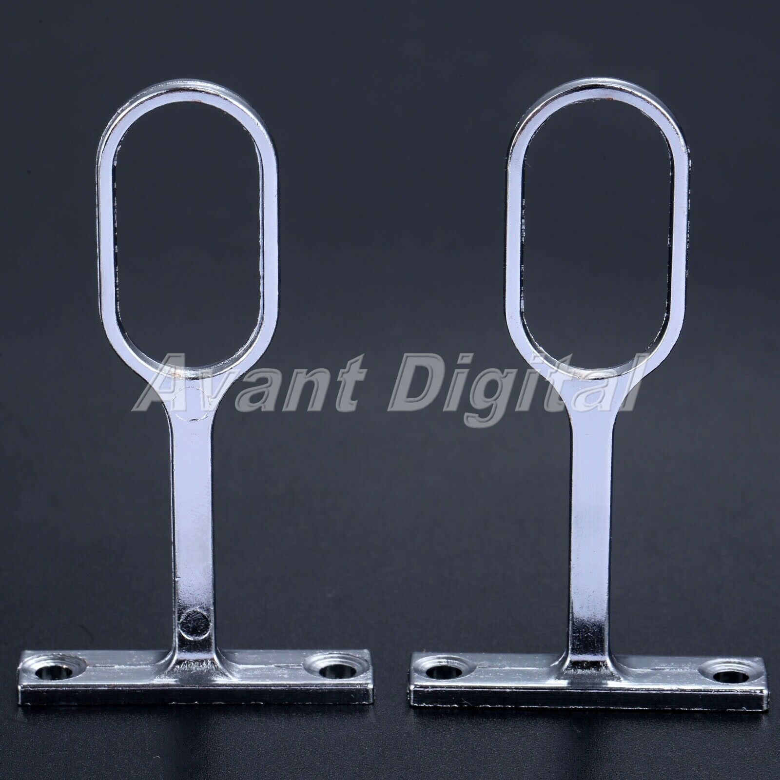 16mm Tube Dia Wardrobe Rod Rail End Alloy Bathroom Towel Brackets Support Set