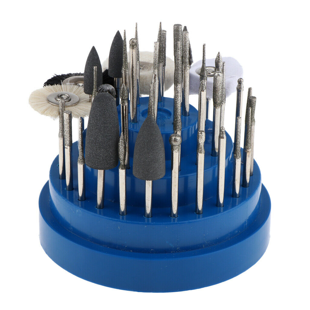 31Pcs Cuticle Clean Nail Drill Bits Set Carbide Nail Files Bit Grinding Head -