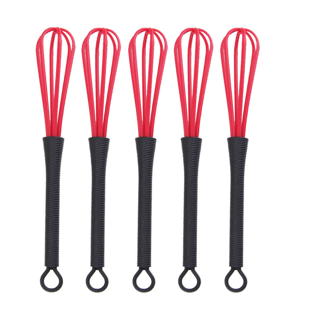 Batch Of 5 Whip Hair Dye Mixer Shaker For Hairdresser - Red