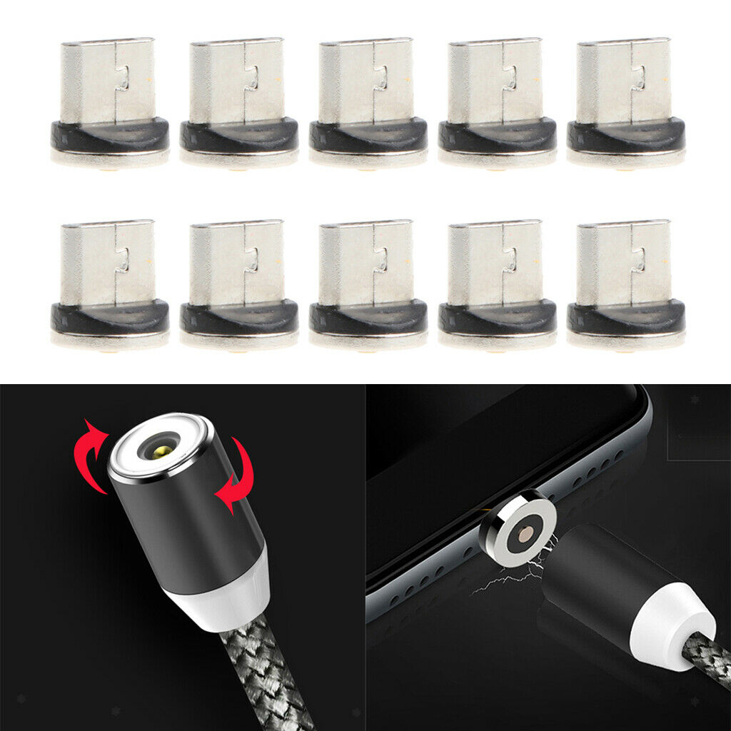 10 Pieces Super Strong Micro USB Magnetic Tips Adapter Magnet for Cellphone