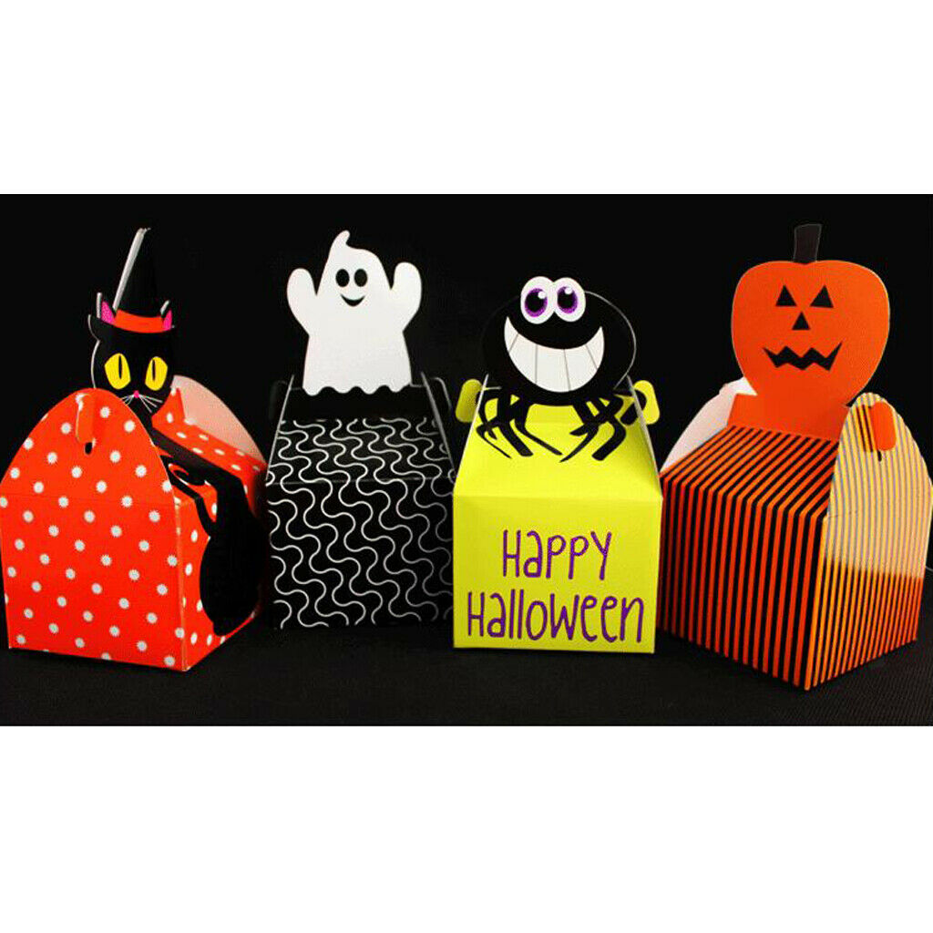 Happy Halloween Paper Treat Boxes Trick Or Treat Party Loot Gift  Favour Box
