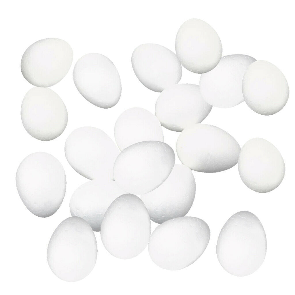 20 Pieces White Modelling Eggs DIY Children Painting Crafts Decor Balls