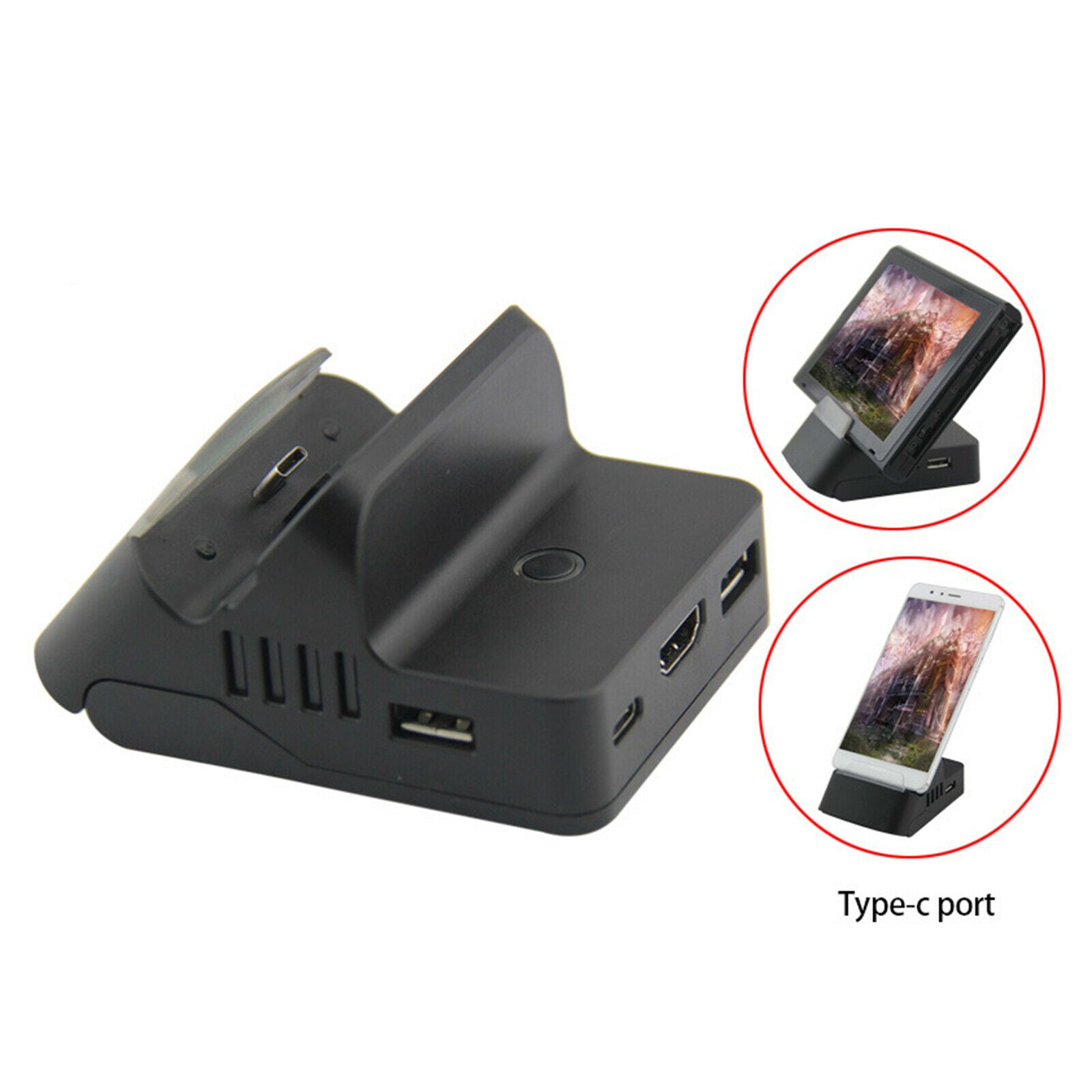 Fast Charging Dock HDMI Station Holder Accessories USB C Power Input Type-C