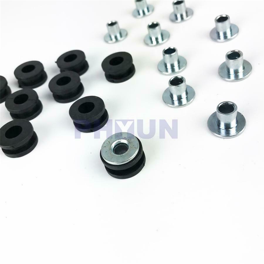 50pcs Rubber Grommets Bolt For Motorcycle Fairings/Cowling Pieces Rubber & Steel