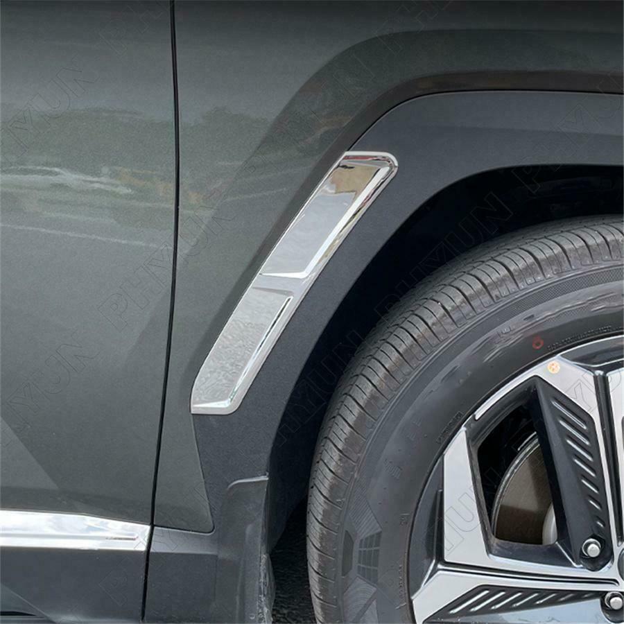 For 2021 2022 Hyundai Tucson NX4 Wheel Eyebrow Stickers ABS Trim Side Covers 4x
