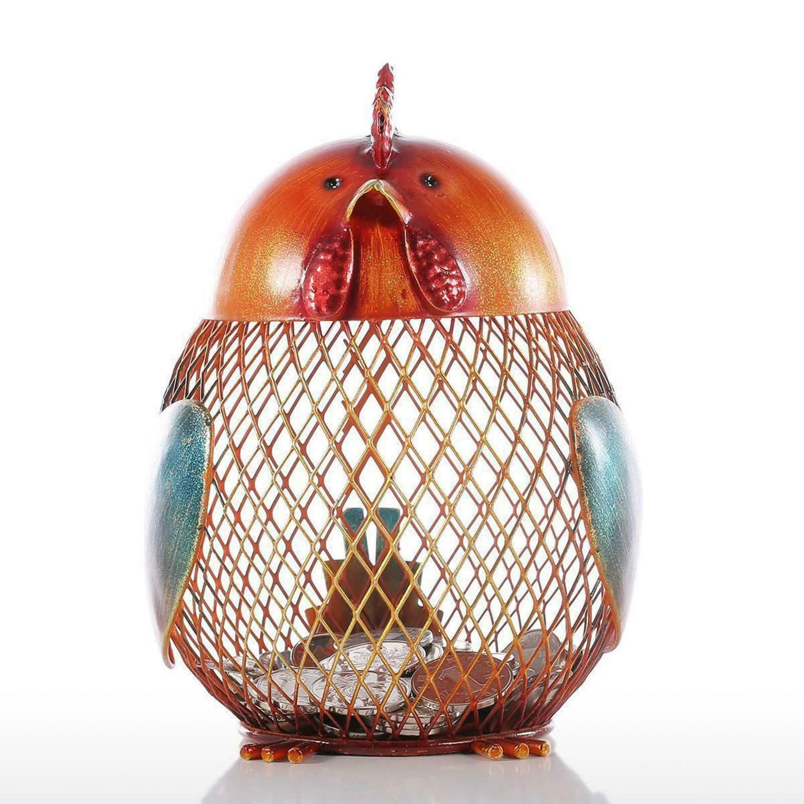 Metal Coin Box Animal Tabletop Ornament Money Bank Container Iron Ar Handcraft