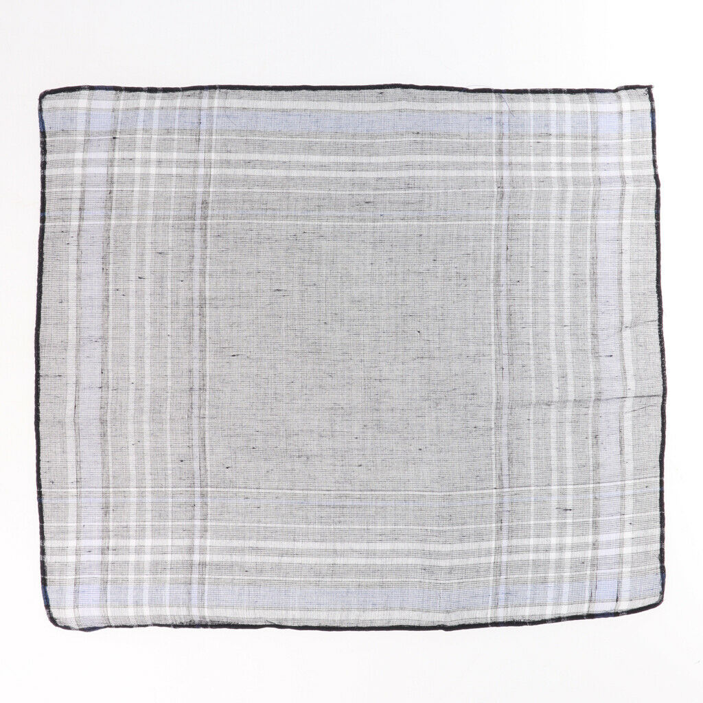 2X Pack of 12 Men Fashion Plaid Cotton Pocket Handkerchief Pocket Square Hanky