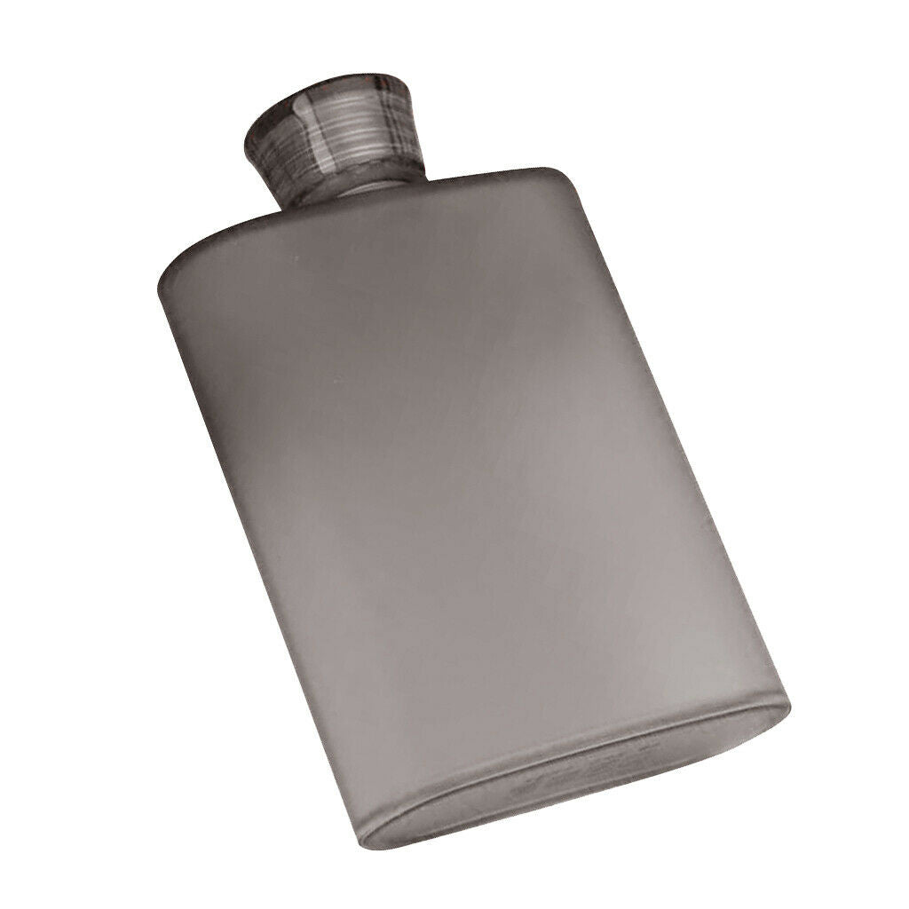 2pcs Plastic Hip Flask for Liquor  Alcohol Pocket Drinkware Blue & Grey