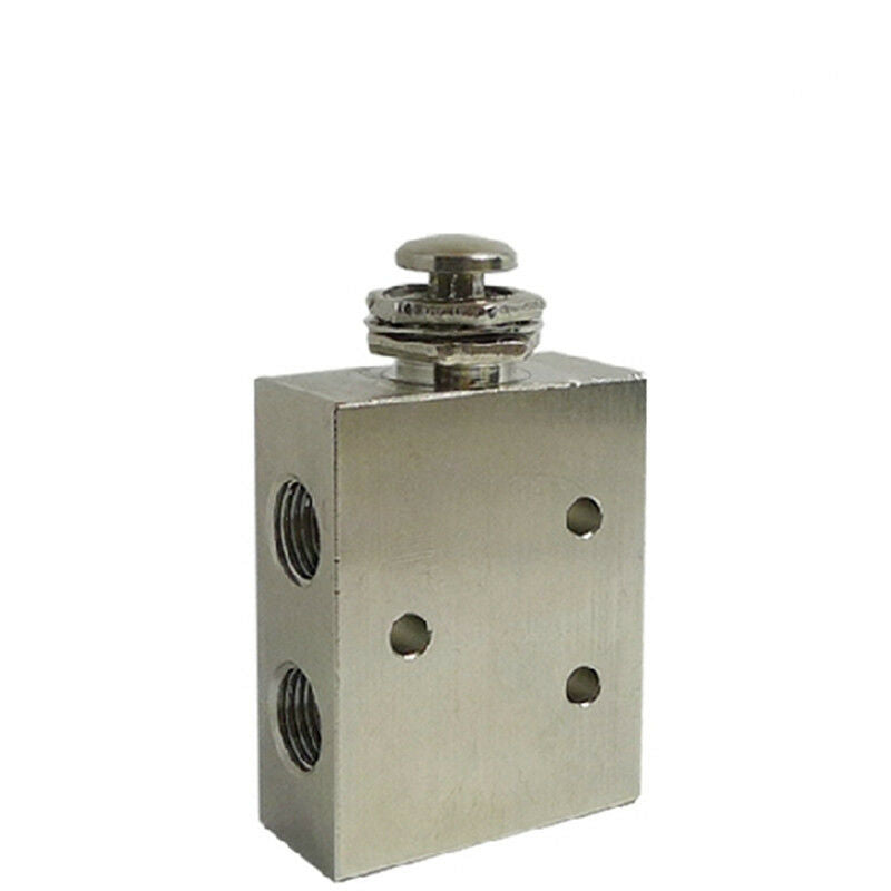 1PCS Pneumatic Spring Return Air Valve Push Button 2 Position 3 Way Thread 8.5mm