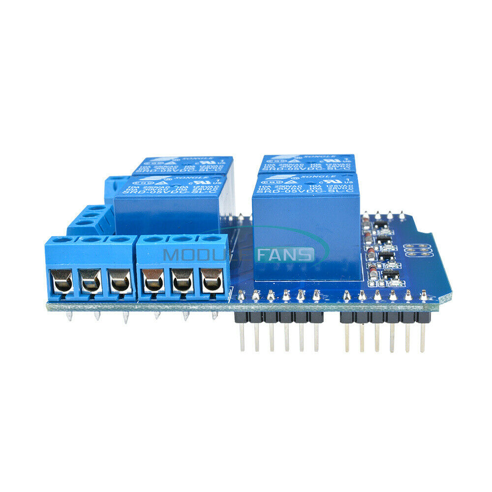 2PCS DC 5V 4 Channel Relay Module Shield Terminal Relay Board for Arduino UNO R3