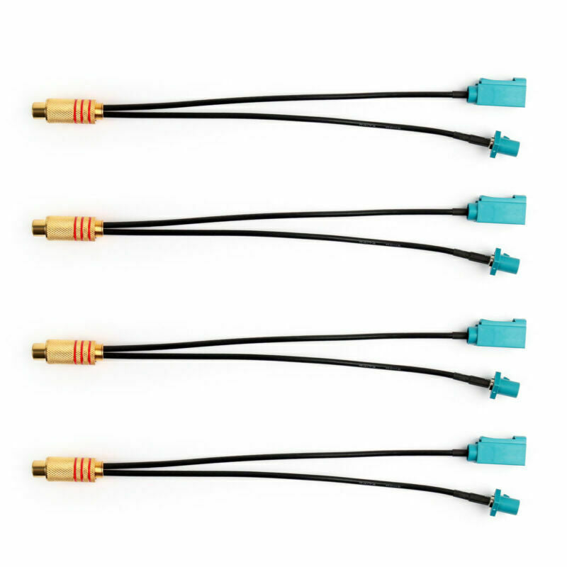 4x RCA Jack to Universal Fakra "Z" Male & Female Jack Pigtail RG174 20cm  UA
