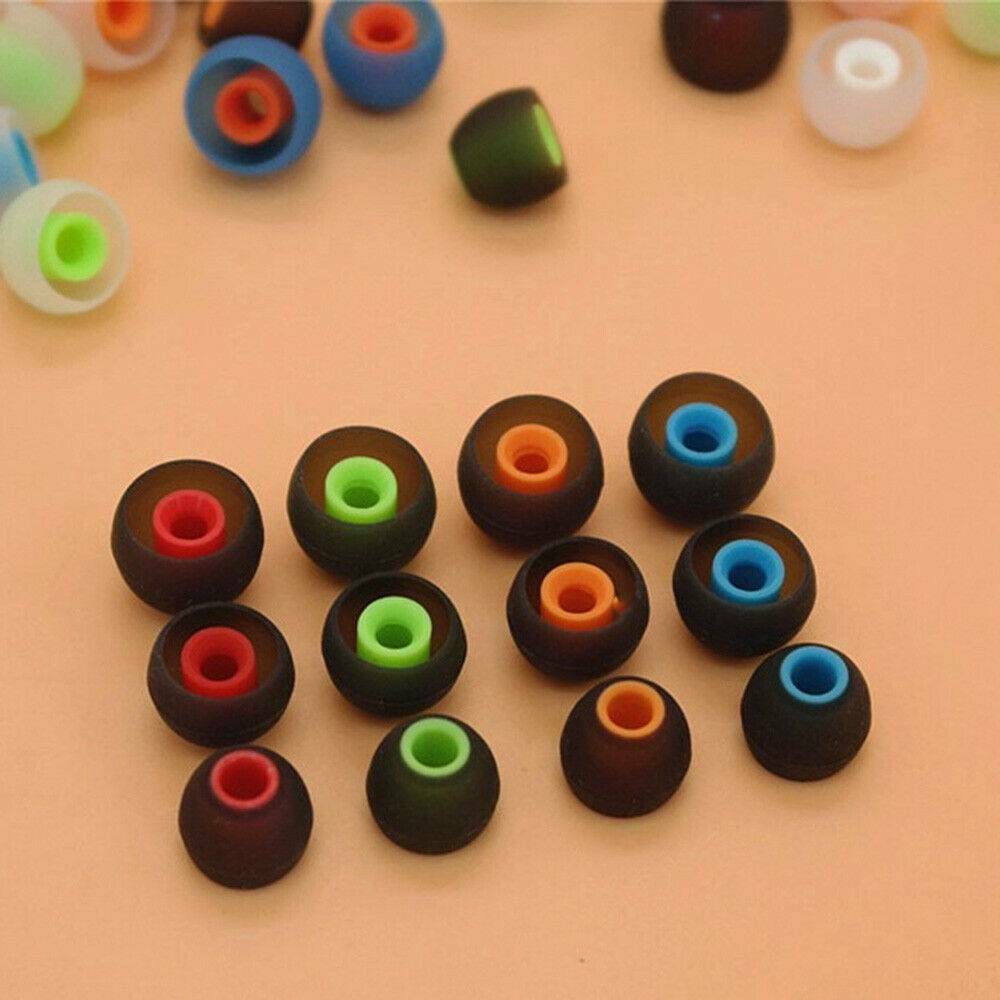 6 Pairs/12 PCS 3.8mm Soft Silicone S/M/L Earbud Tips In Ear Headphone Cover New