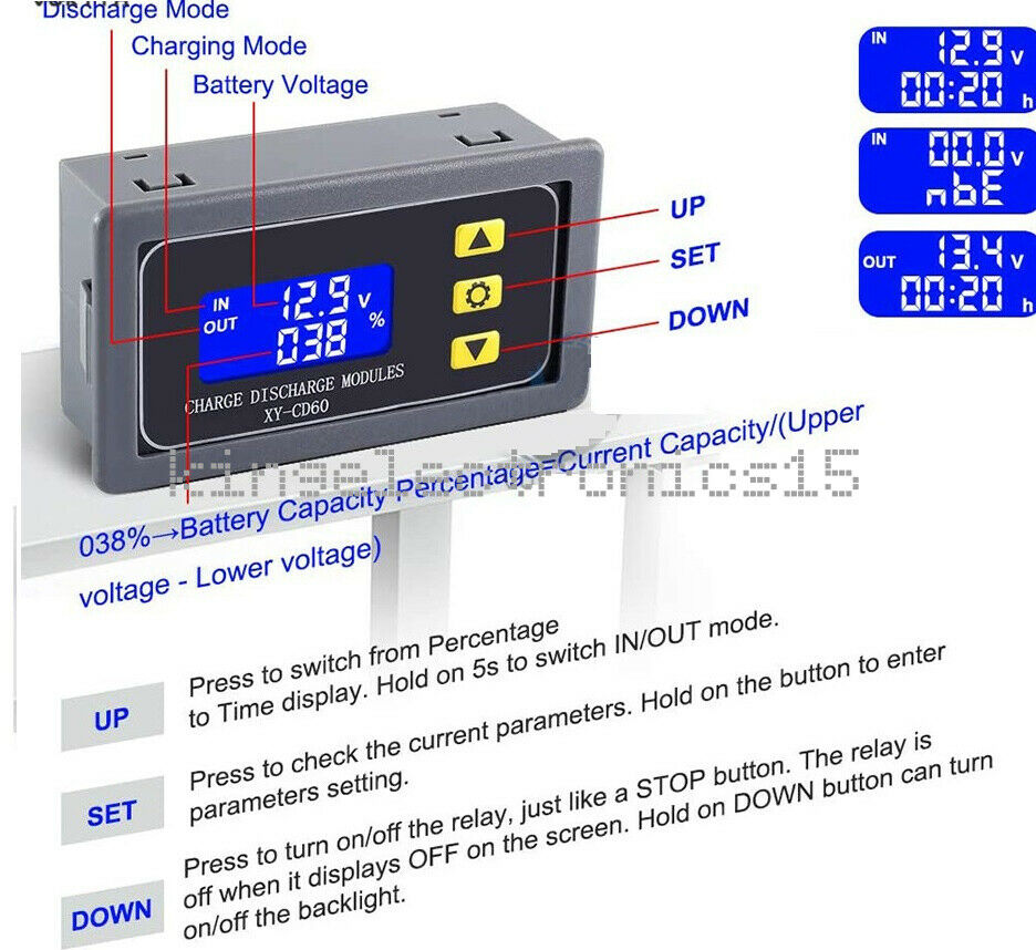 1X DC 6-60V Solar Battery Charger Controller Charge Discharge Protection Module