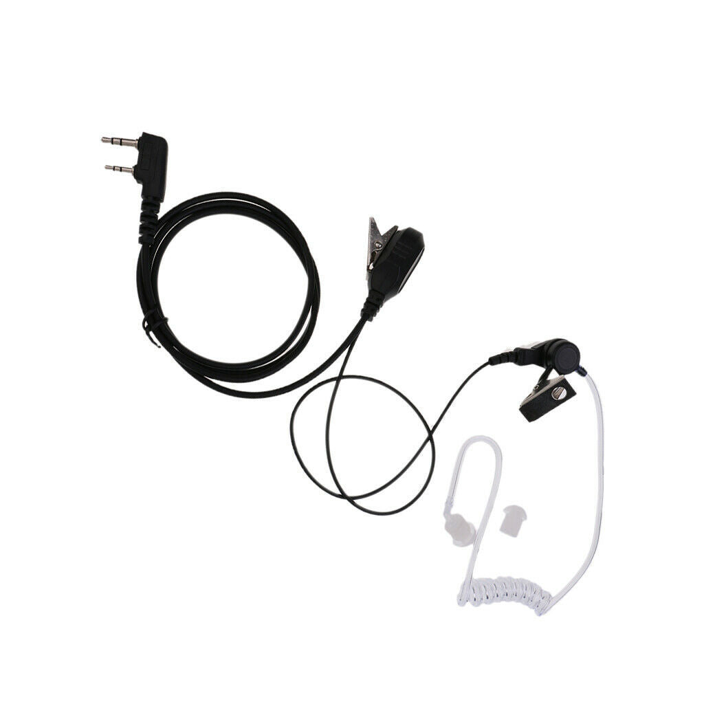 Covert Acoustic Tube Earpiece PTT Throat MIC For Kenwood Baofeng 888S UV-5RA
