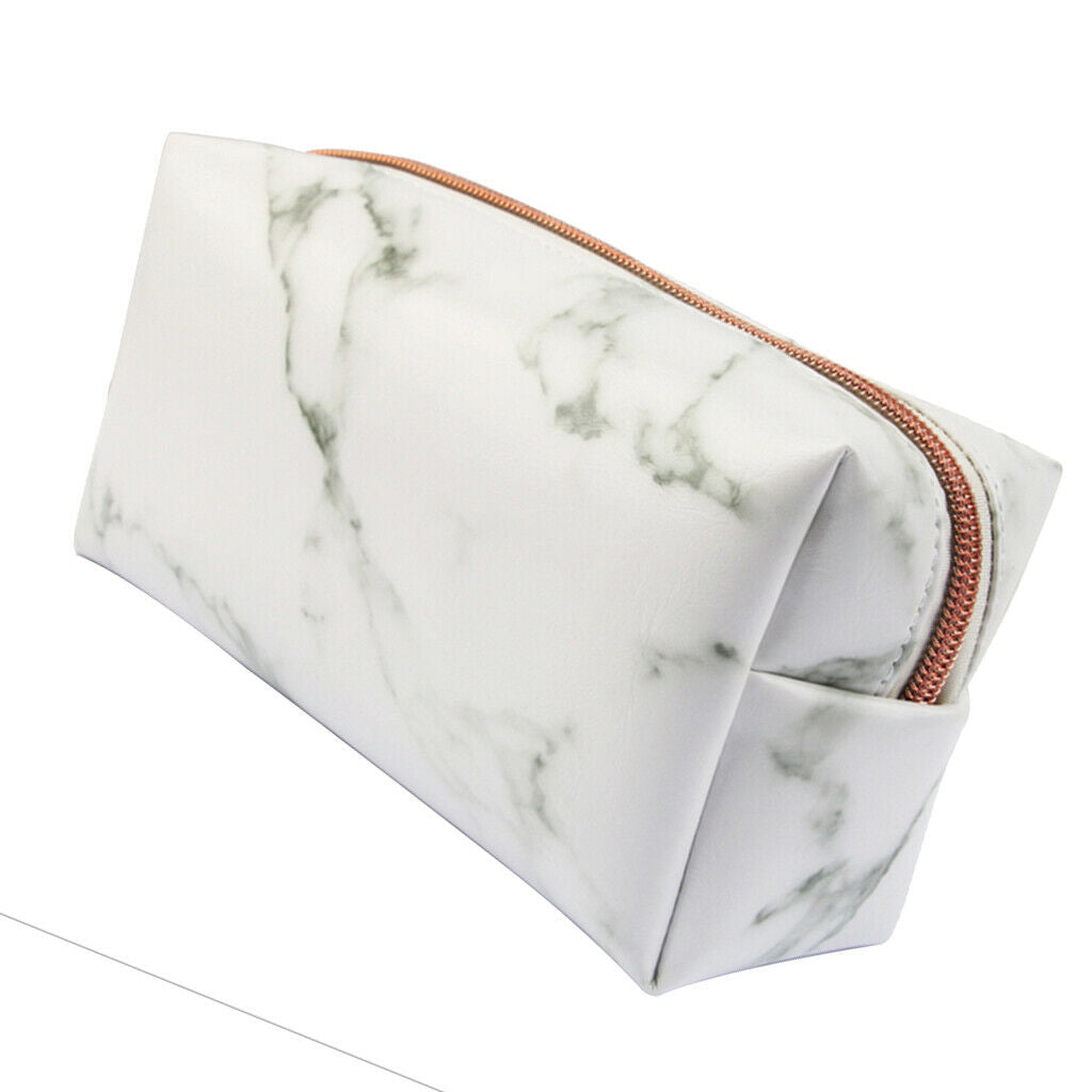 Zipper Marbling Makeup Storage Bag Cosmetic Organizer Pouch-PU