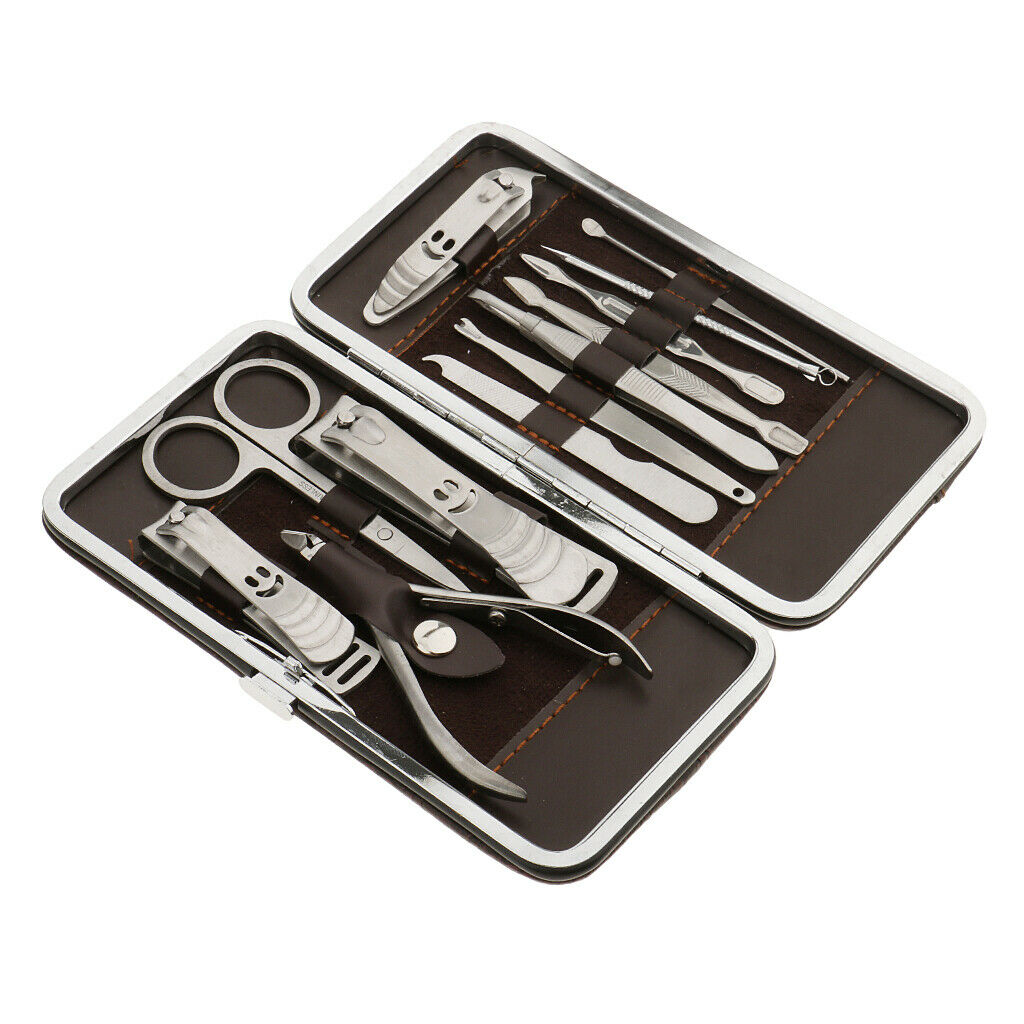 Stainless Steel Manicure Nails Clipper Tools Cuticle Removal Set Travel Kit