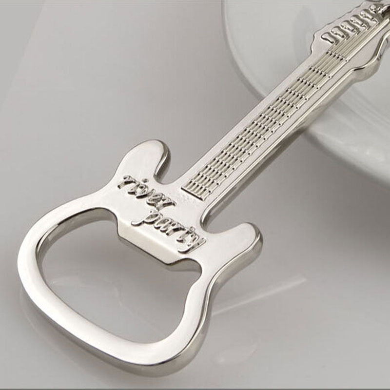 Guitar Bottle Opener Ring Keyring Chain Metal Bar Wine Beer Cap Hang Tool.l8