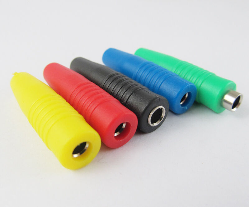 50 pcs Solder Copper 4mm Banana Jack Socket Test Connector Adapter 5 colors