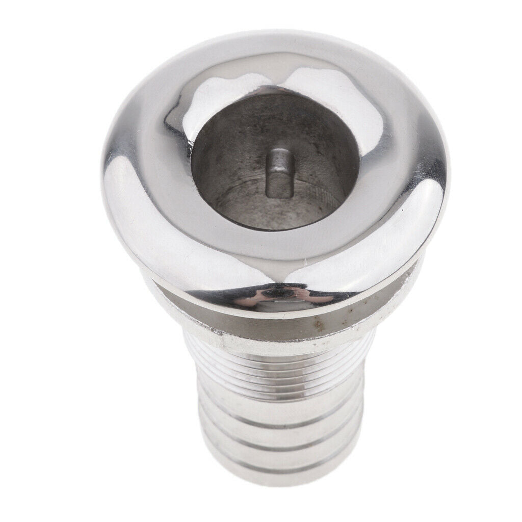 Marine Boat Thru-Hull Fitting Connector 316 Stainless Steel 1" Hose