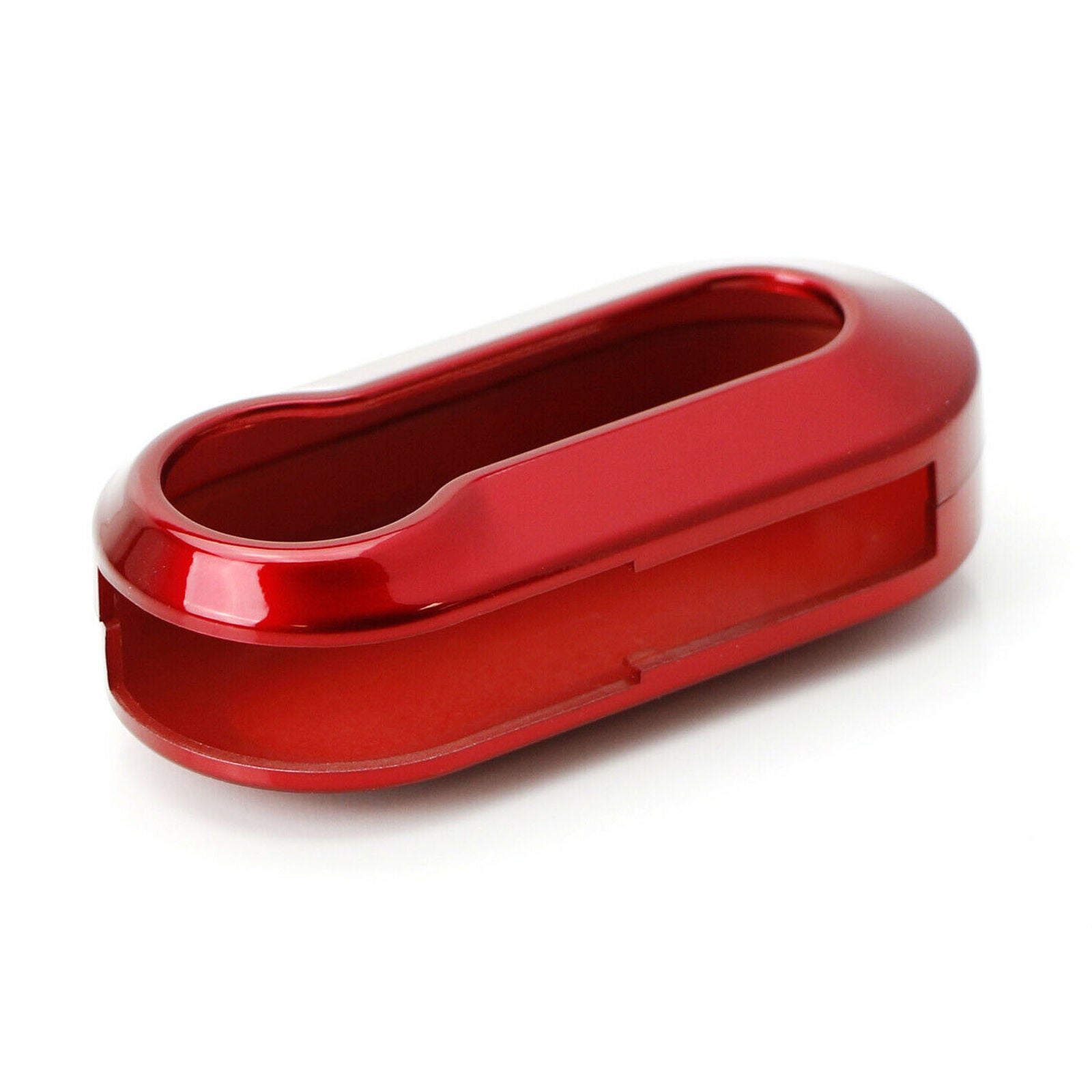 Gloss Red Key Fob Shell Cover For FIAT 500 500L 500X Abarth 3-Button Folding Key