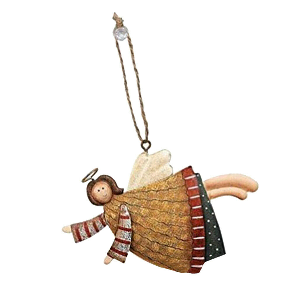 2x Adorable Christmas Metal Ornaments Holiday Baubles Gift House Decor