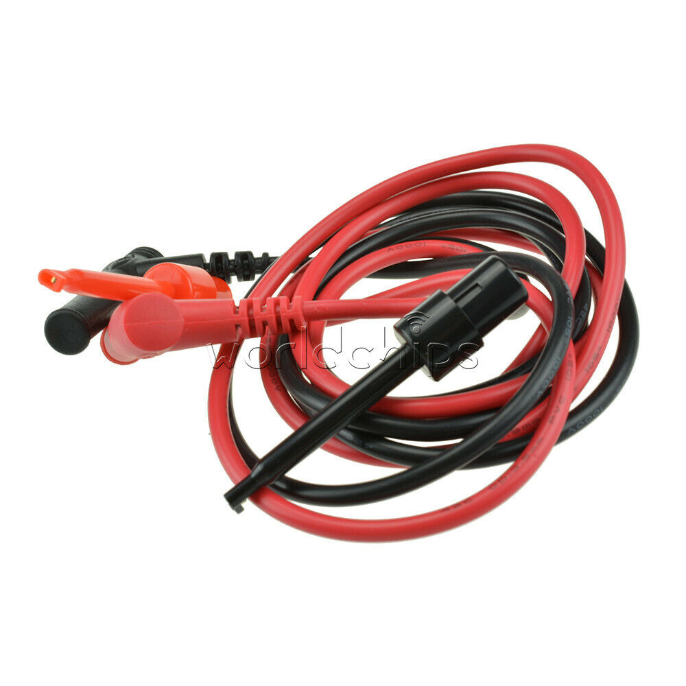 1Pair Banana Plug To Test Hook Clip Probe Cable Fr Multimeter Test Equipment