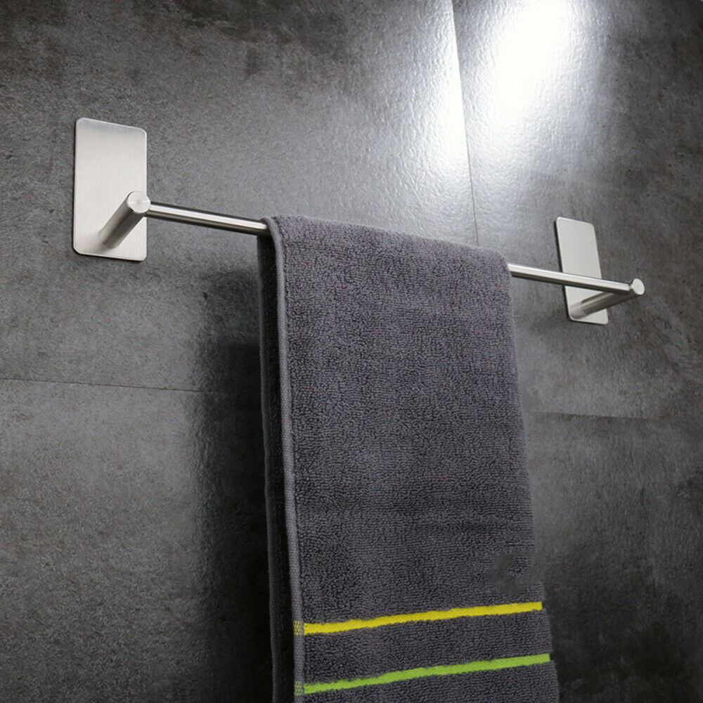 Stainless Steel Over Door Towel Hook Rack Kitchen Cabinet Storage Shelf Holder