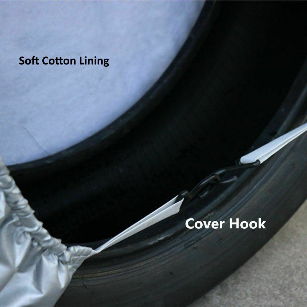 Waterproof Tire Covers Set Of 4 Wheel & Tyre RV Trailer Camper Sun Protector 27"
