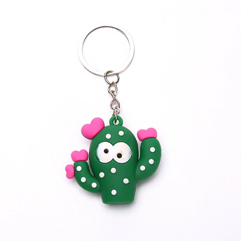 Simulation Cactus Key Chain Key Ring Car Bag Hangbag Plant Charm Pendant .l8