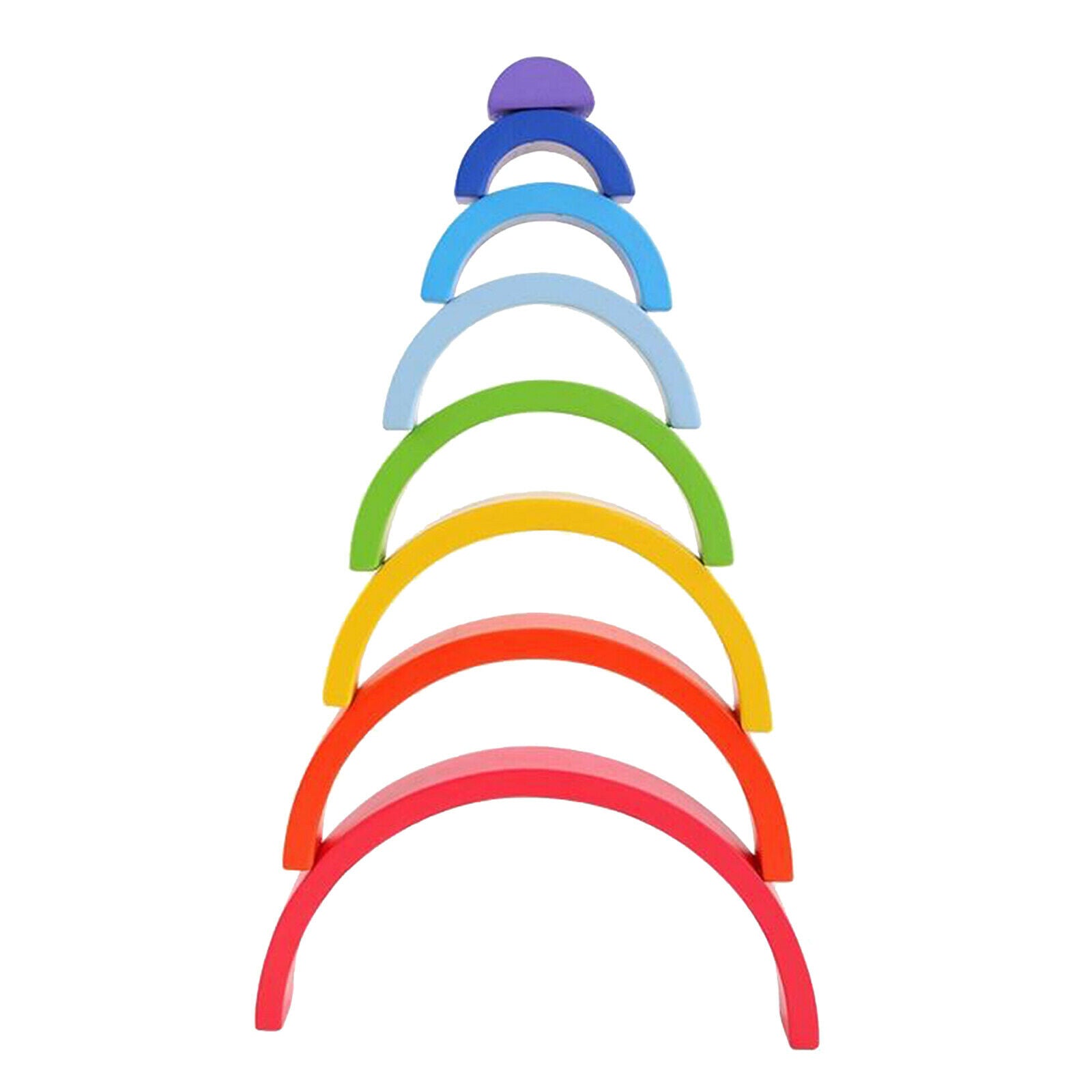 8pcs Rainbow Arched Building Stacking Blocks DIY Puzzle Handcrafted Toys Fun