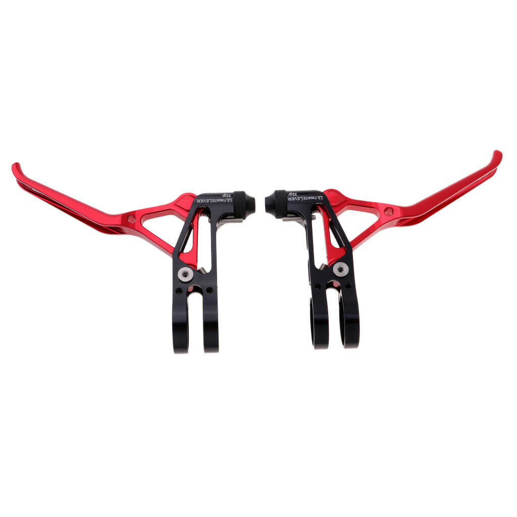 1 Pair Lightweight Bike Handlebar V Brake Levers Hand Brake Levers  Red
