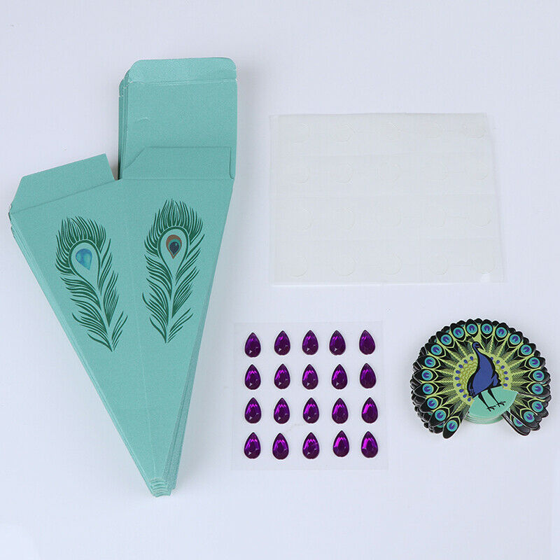 20pcs Peacock Party Candy Boxes Peacock Theme DIY Gift Box Kids Birthday ZTK Qx