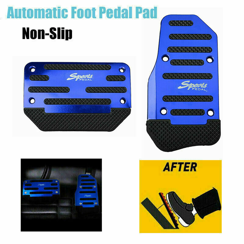 Universal Blue Non-Slip Automatic Gas Brake Foot Pedal Pad Cover Car Accessories