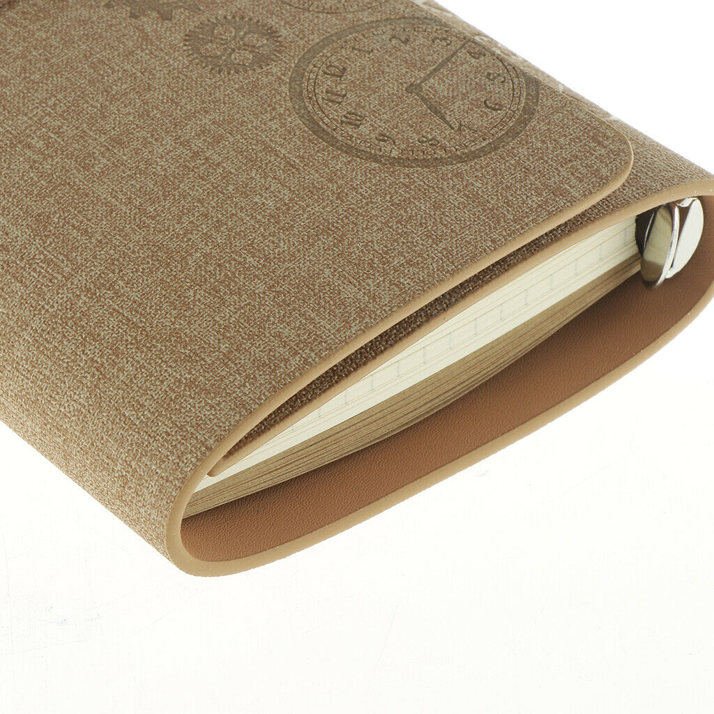 A6 Loose-Leaf Retro Strap Hand Book String Blank Notebook  Khaki