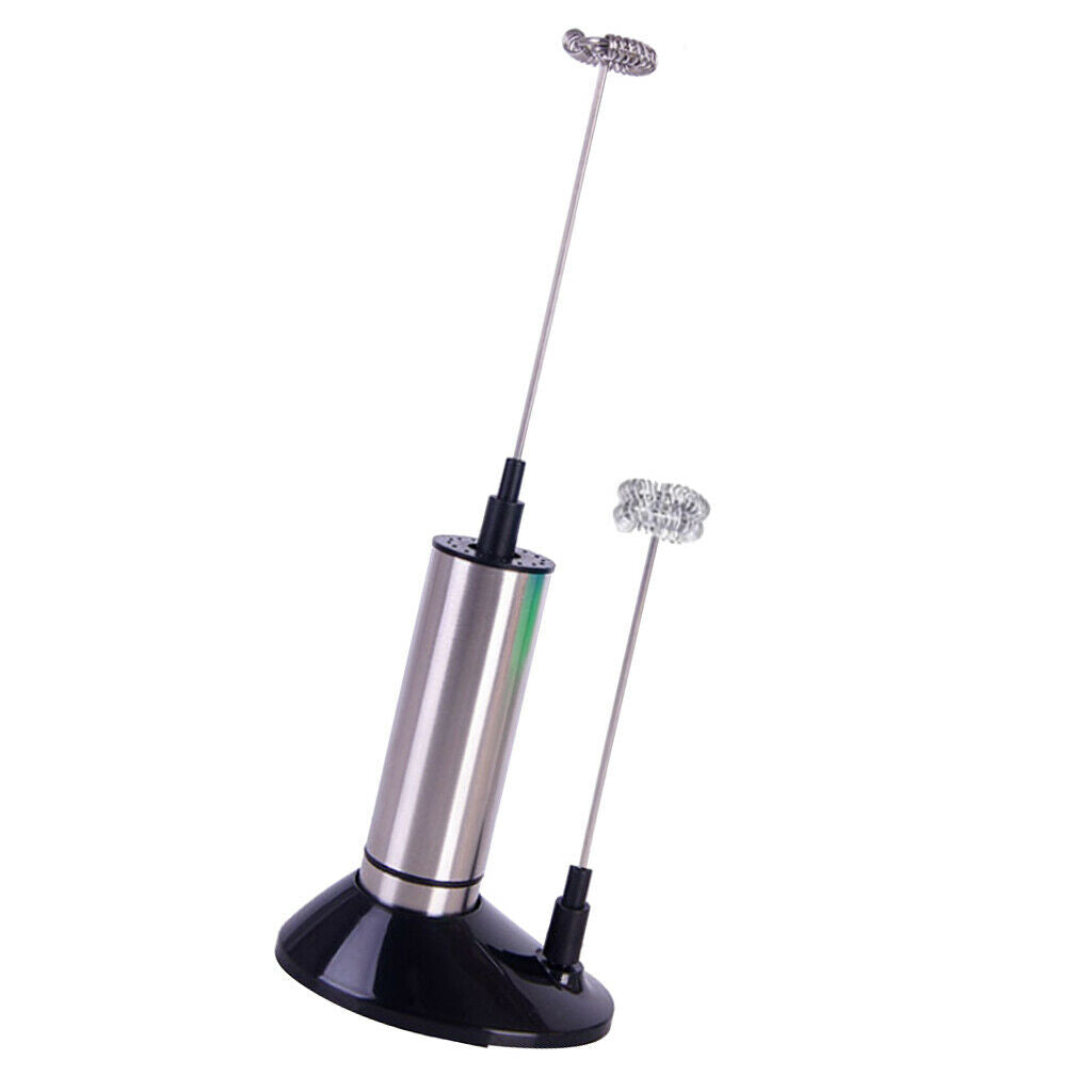 Double Spring Whisk Electric Milk Frother Kitchen Mixer Hand Milk Foamer