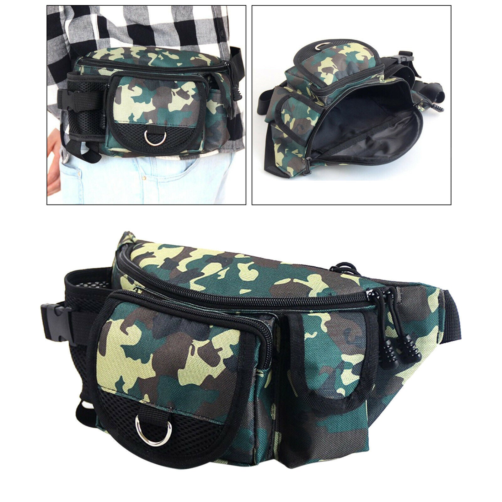 Utility Fishing Bag Tackle Bags Multi Pocket Camping Hunting Fanny Pack