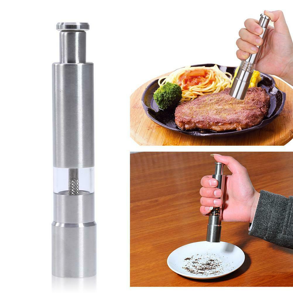 Stainless steel hand pepper mill with black pepper grinder @