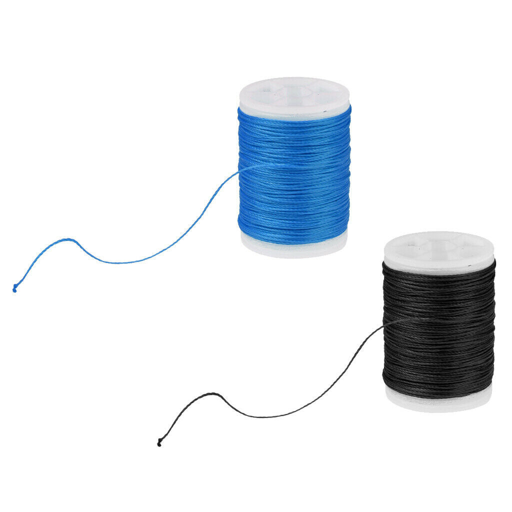 Pack of 2 120yard Bowstring Serving Material Wear-resistant Blue+Black