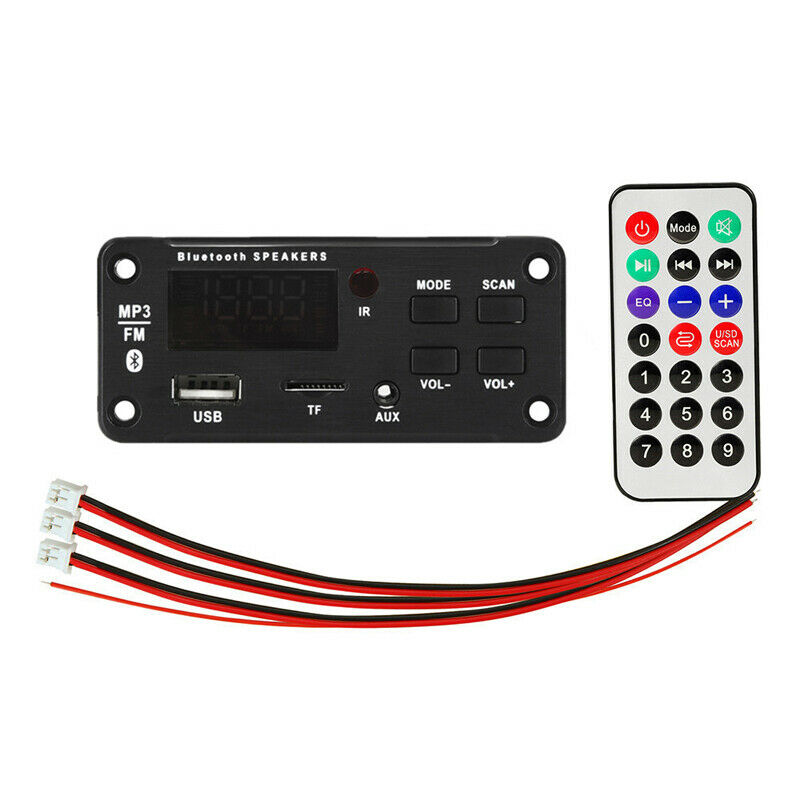 6V-12V Color Screen Bluetooth Power Amplifier 2*25W Car Mp3 Decoder Board Module