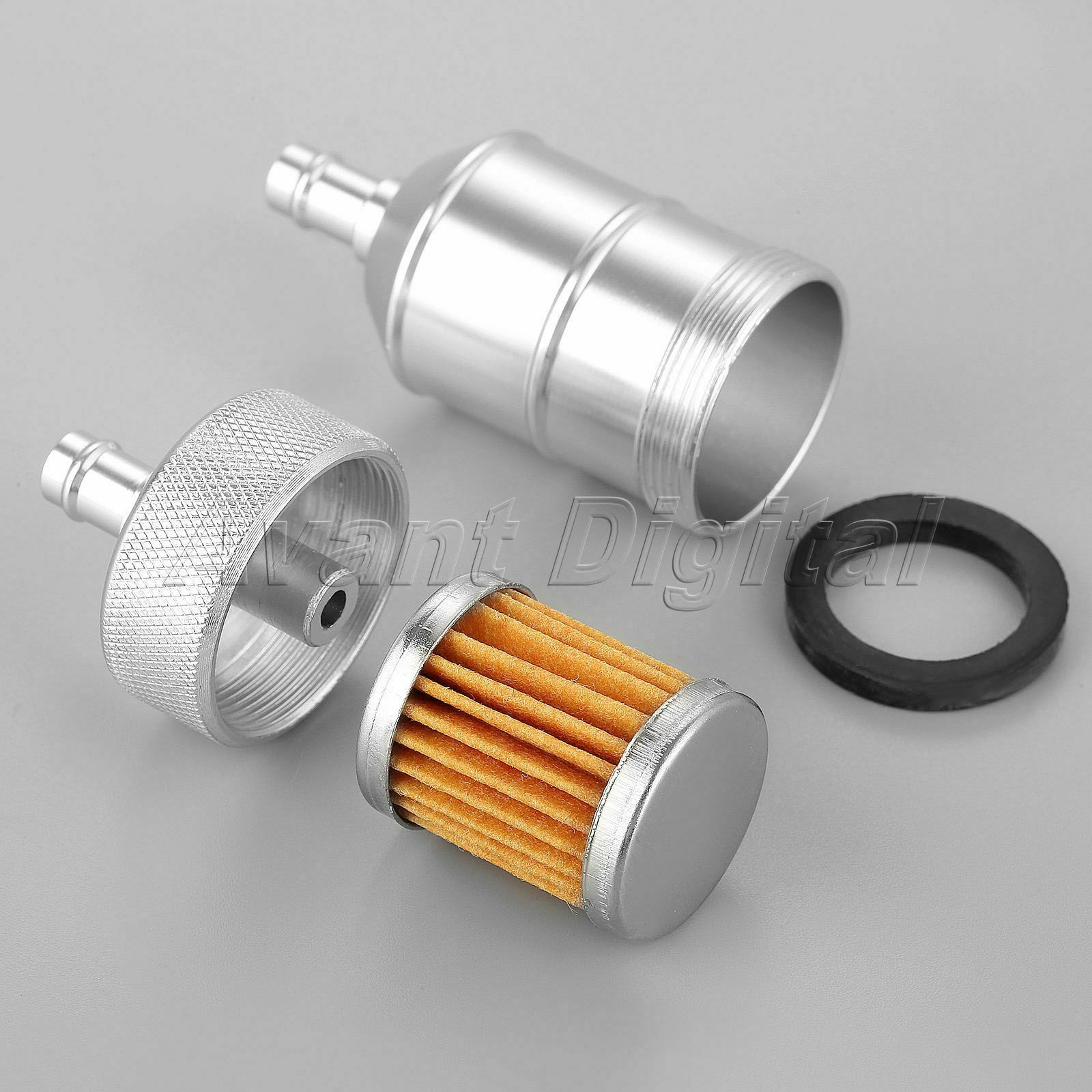 1x 5/16" 8mm Motorcycle CNC Fuel Gas Oil Petrol Filter In-Line Cleaner Universal