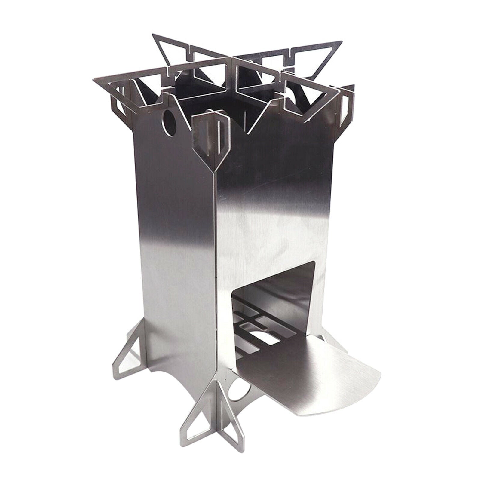 Foldable Wood Burning Stove Compact Mini Burner Cooker Camping Cooking