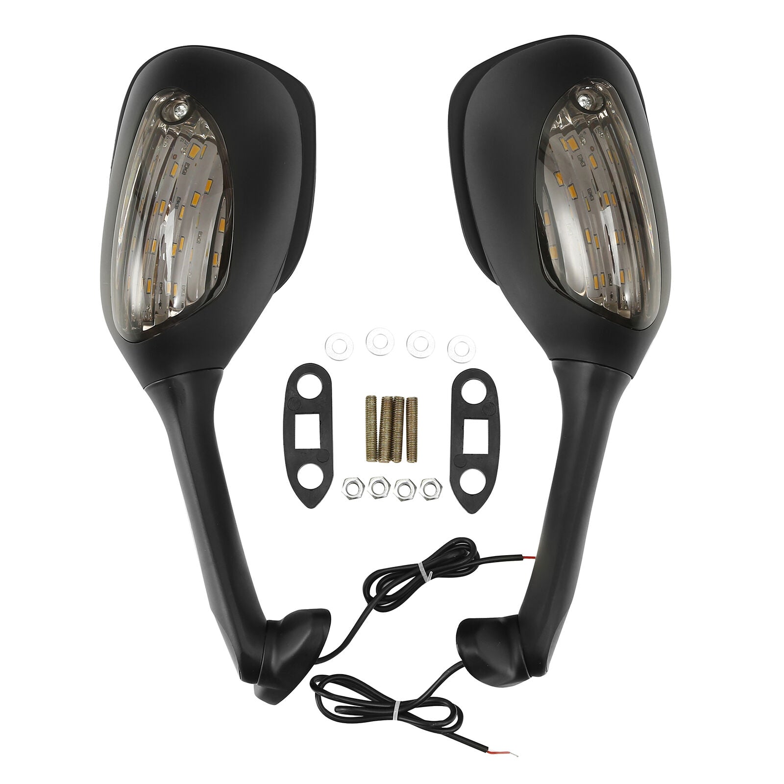 Rear View Mirrors LED Turn Signals Fit For GSXR600/750 2006-2015 1000 2005