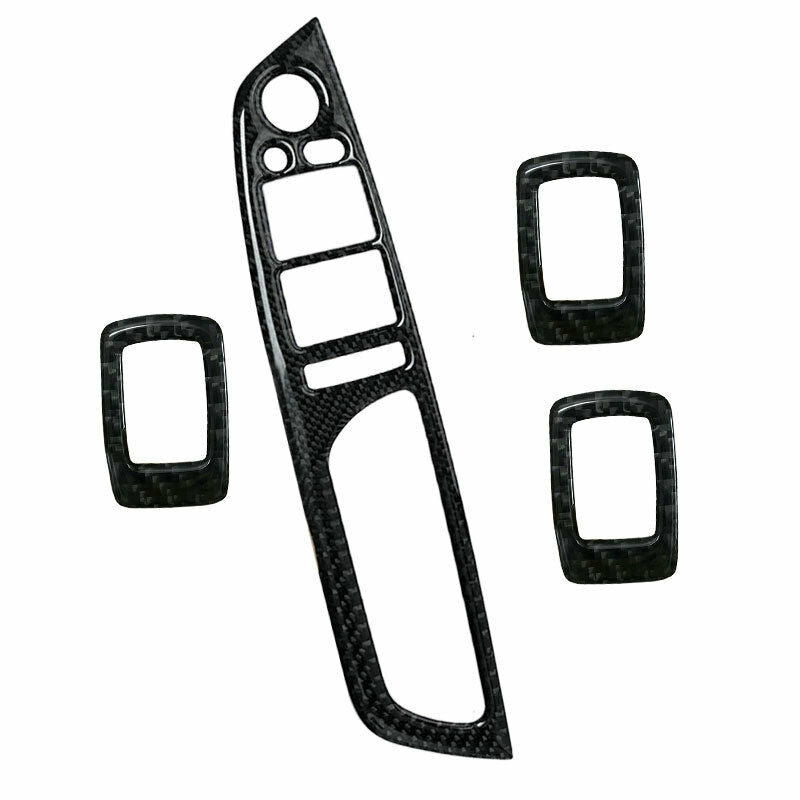 Carbon Fiber Window Switch Panel Cover Tirm Fit For BMW X5 X6 E70 E71 2007-13