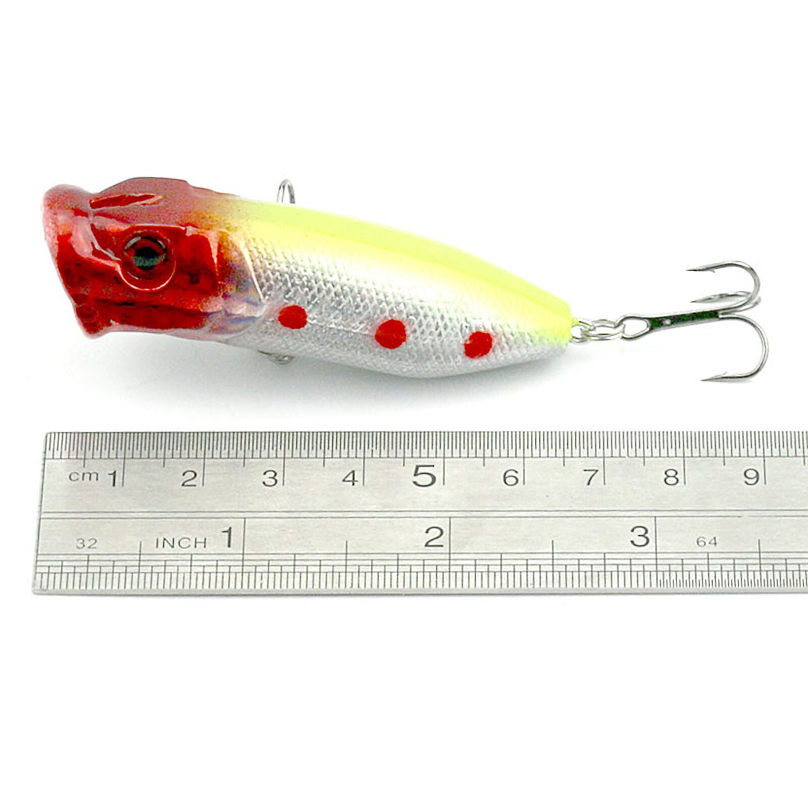 5 pcs Topwater Popper Minnow Freshwater Fishing Lures Tackle Hook 13g/6.5cm