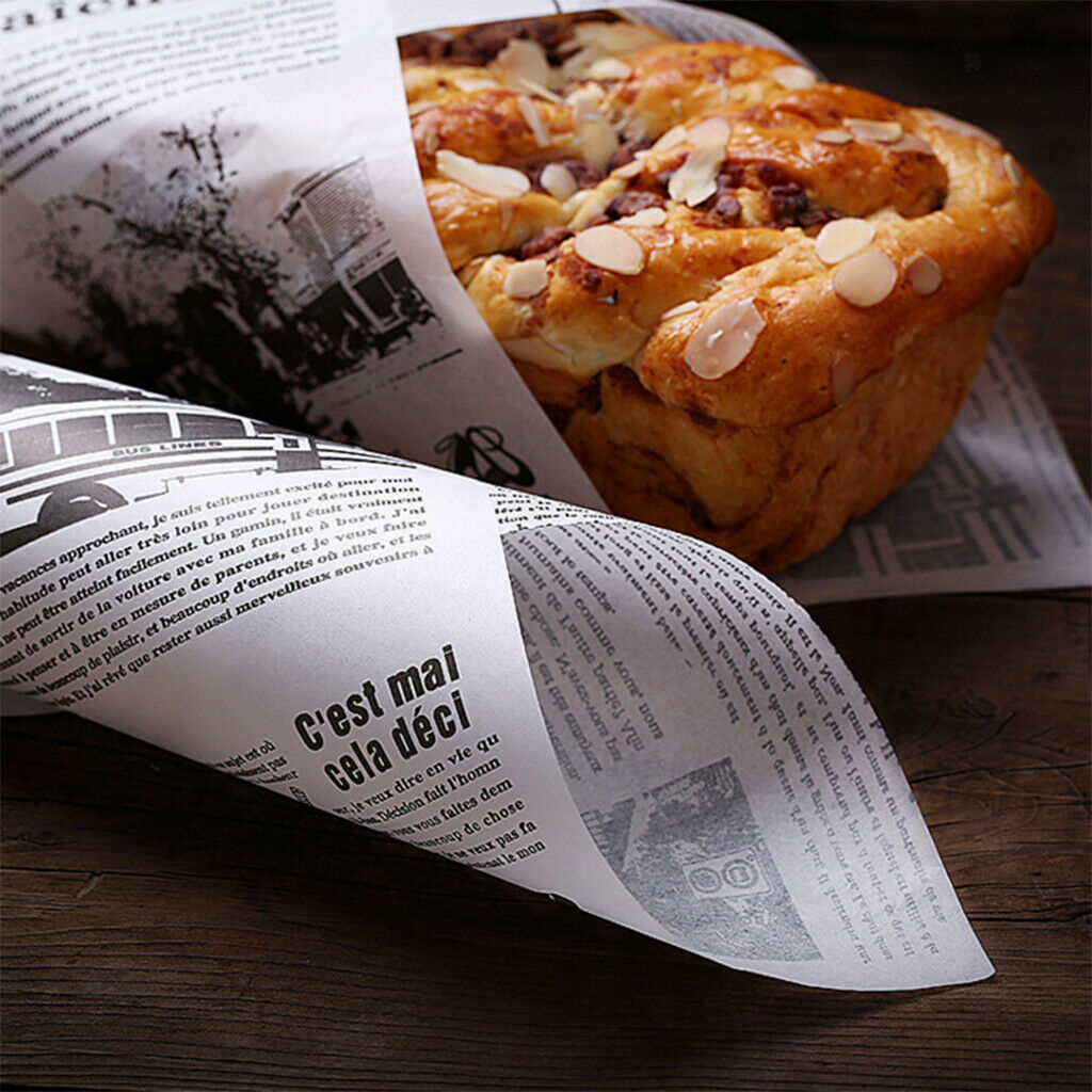 Disposable Oil Paper French Fries Cup Fried Popcorn Storage Box English