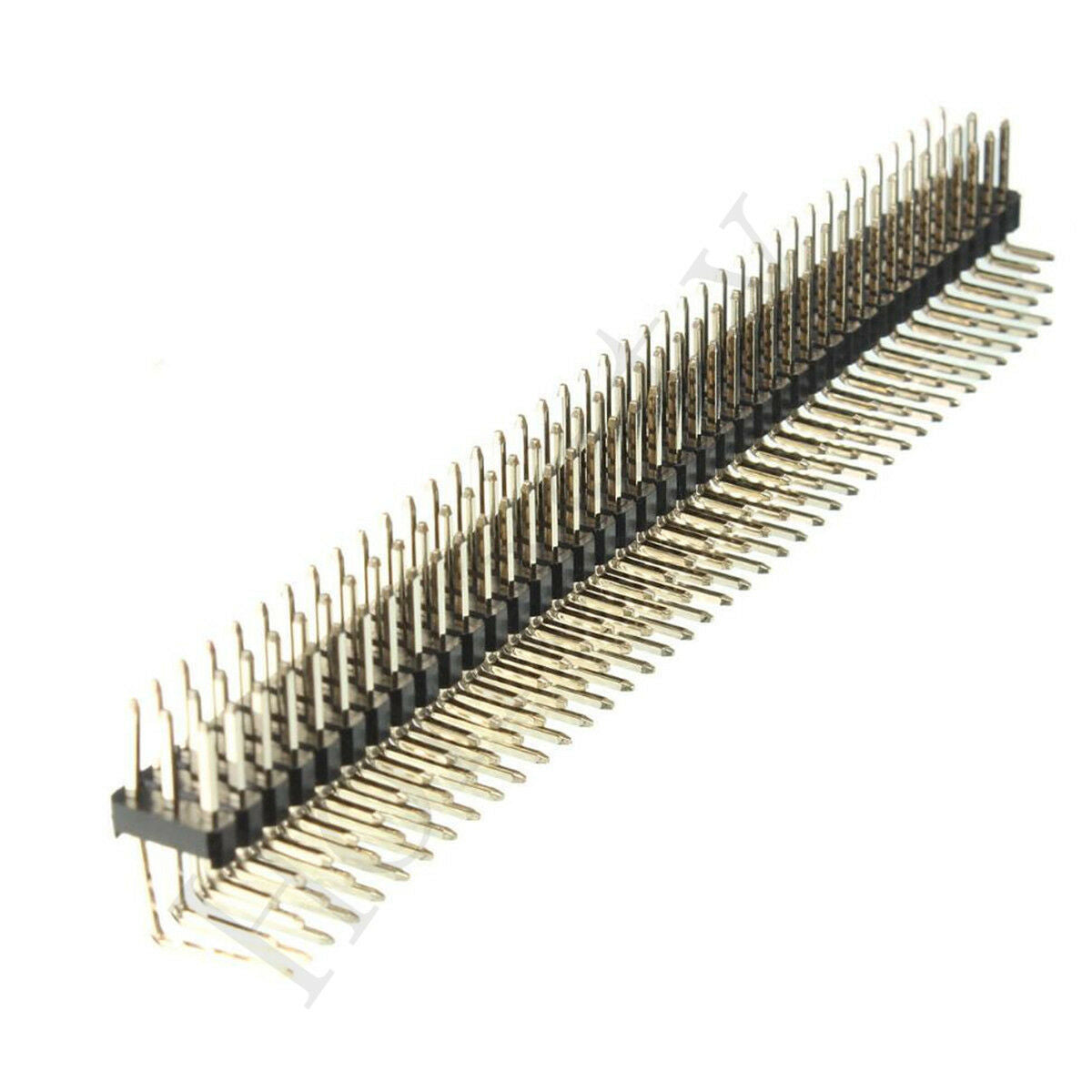 2pcs 90 Degree 2.54mm 3x40P Male Pins Three Row Right Angle Pin Header Connector